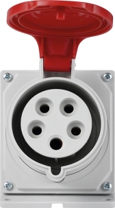 Prise socle femelle 5 broches 3P+N+T 400V 32A