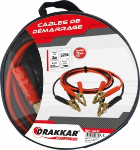 Câbles de démarrage en CCA 25mm² 2x3m 520A pinces en laiton