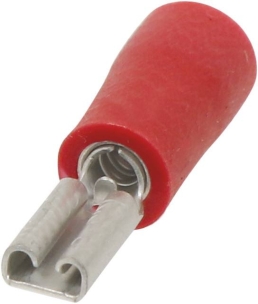 Cosse plate femelle isolée rouge 2,8X0,5mm - blister de 10 pcs