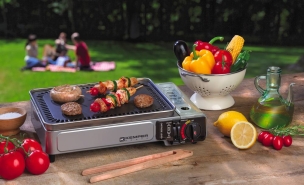 Plancha à gaz avec 2 brûleurs 2300W