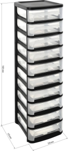 bloc/tour 10 tiroirs de rangement 320x370x1025mm