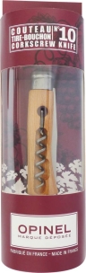 Couteau tire bouchon N°10 avec lame en acier inox et bague de sécurité