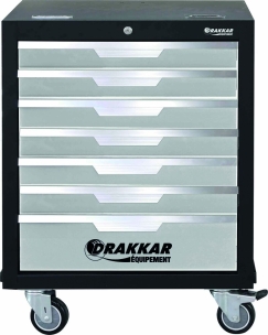 Servante d'atelier 7 tiroirs composée de 176 outils - modules finition carbone