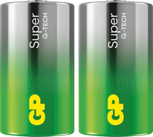 Blister de 2 piles "Super" LR20 D Alcaline