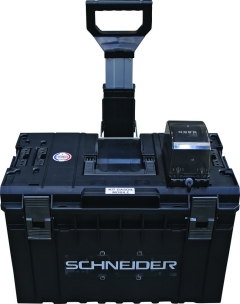 Pompe à gasoil 20V Li-ion 45 l/min avec tuyau d’aspiration et refoulement - kit en box/trolley PVC