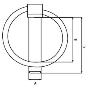 Goupille clip de sécurité 9,5mm