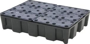 Bac de rétention modulable 60L avec caillebotis 100% PE