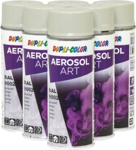Peinture RAL 9002 blanc gris - lot de 6 aérosols de 400ml