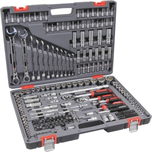 Coffret de douilles 1/4" 3/8" 1/2" - 216 pcs