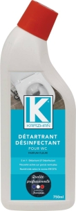 Détartrant désinfectant WC parfum fleuri - lot de 12 bouteilles coudées de 750mL