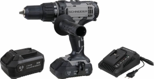 Perceuse visseuse à percussion avec poignée 20V 50Nm - 2 batteries 2Ah et 4Ah - 1 chargeur 3A - coffret Perceuse visseuse à percussion avec poignée 20V 50Nm - 2 batteries 2Ah et 4Ah - 1 chargeur 3A - coffret