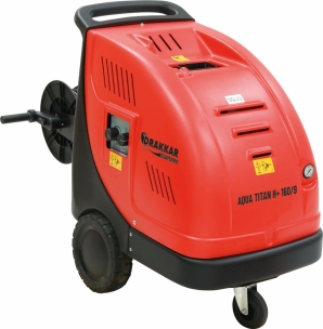 Nettoyeur HP eau chaude 230V 9 l/min 160 bar avec enrouleur 20m et lance turbo et total stop