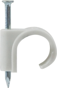 Attaches-fils/pontet PVC gris 12 à 16mm - 5 lots de 50 pcs
