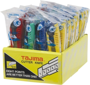 Cutter 18mm auto-bloquant - présentoir de 40 pcs