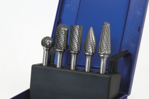 Fraise métallique sur tige Ø tête 12,7mm - coffret PVC de 5 pcs