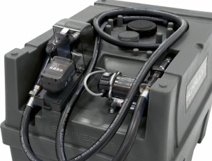 Cuve de ravitaillement gasoil PE 200L avec kit pompe à gasoil avec plateforme 20V Li-ion et 1 batt 4Ah