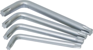 Clés mâles coudées Torx® courtes de T6 à T60 - boîte métallique de 15 pcs