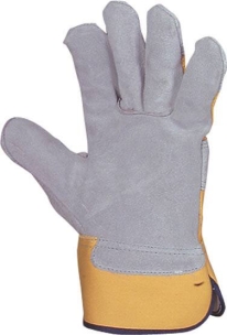 Gants de travail croûte de bovin avec manchette renforcée T.10 - carte