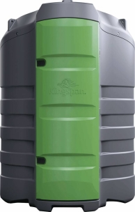 Cuve de stockage gasoil PEHD 1500L DP avec armoire intégrée pour station à gasoil 230V 79 l/min et pistolet automatique/Compteur/filtre