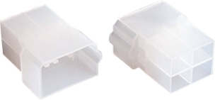 Boîtier unipolaire mâle nu 6,35mm - 4 voies - 16,7x26,5x32,3mm - lot de 100 pcs