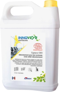 Désinfectant de surfaces écocertifié virucide EN 14476 - bidon de 5L