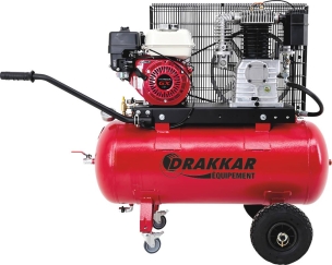 Compresseur roulant thermique essence 100L 5CV moteur Honda