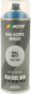 Peinture acrylique RAL 5017 bleu signalisation - lot de 6 aérosols de 400ml