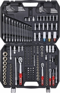 Coffret de douilles 1/4" 3/8" 1/2" - 198 pcs - palette de 32 pcs