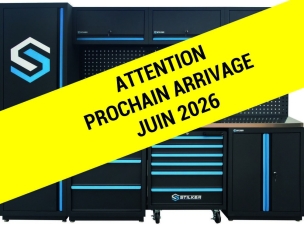 Mobilier d'atelier 4 éléments plateau inox 38mm - 147 outils