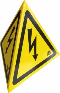 Cône de signalisation aimanté pour danger électrique