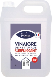Vinaigre de nettoyage surpuissant 14° - lot de 3 bidons de 5L