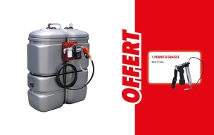 Cuve de stockage gasoil PEHD 1000L double paroi avec kit station à gasoil 230V 60 l/min et pistolet automatique/compteur/filtre Cuve de stockage gasoil PEHD 1000L double paroi avec kit station à gasoil 230V 60 l/min et pistolet automatique/compteur/filtre