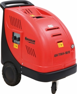 Nettoyeur HP eau chaude 380V 18 l/min 160 bar flexible 20m et total stop