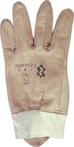 Gants de manutention tout cuir fleur de bovin avec protège artère T.9 - lot de 12 pcs sur carte