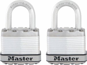 Cadenas acier à clés - lot de 2 pcs