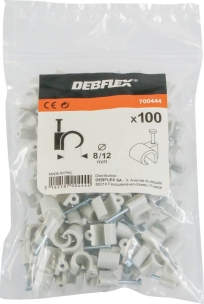 Attaches-fils/pontet PVC gris 8 à 12mm - lot de 100 pcs