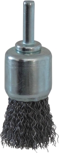 Brosse pinceau sur tige 6mm fil acier ondulé 25mm - lot de 10 pcs