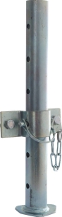 Béquille acier ronde à goupille 42mm course de 110 à 350mm 200kg
