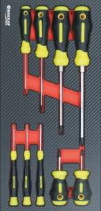 Module mousse 402x189mm carbone tournevis Phillips® - 9 pcs