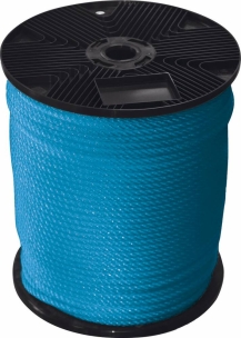 Cordage polypropylène bleu 12mm - bobine présentoir de 65m