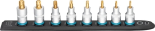Douille tournevis 1/2" embout Torx sur support magnétique - 8pcs