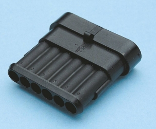 Connecteur étanche mâle 6 voies 1,5mm² - lot de 5 pcs Connecteur étanche mâle 6 voies 1,5mm² - lot de 5 pcs