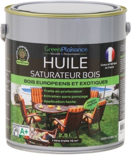 Huile saturateur spéciale mobilier teck et bois - lot de 4 pots de 2,5L