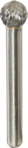 Fraise métallique sphérique sur tige 6mm