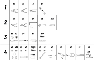 Mallette de dépannage 112 outils 1/4" - 1/2"