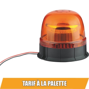 Gyrophare LED double flash 12/24V fixation à plat