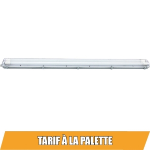Boîtier étanche LED 1200mm + 2 tubes T8 2x18W 3600 lumens 4000K