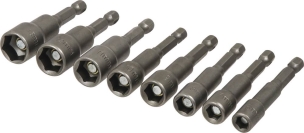 Douilles de 6 à 13mm sur tige hexagonale 1/4" pour visseuse - blister de 8 pcs