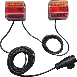 Kit de signalisation arrière LED 12V 7,5m magnétique avec fiche 13 plots - blister