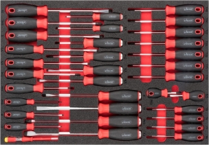 Module mousse plein de 34 tournevis
